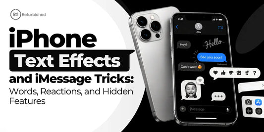 iPhone user sending iMessage text effects and reactions